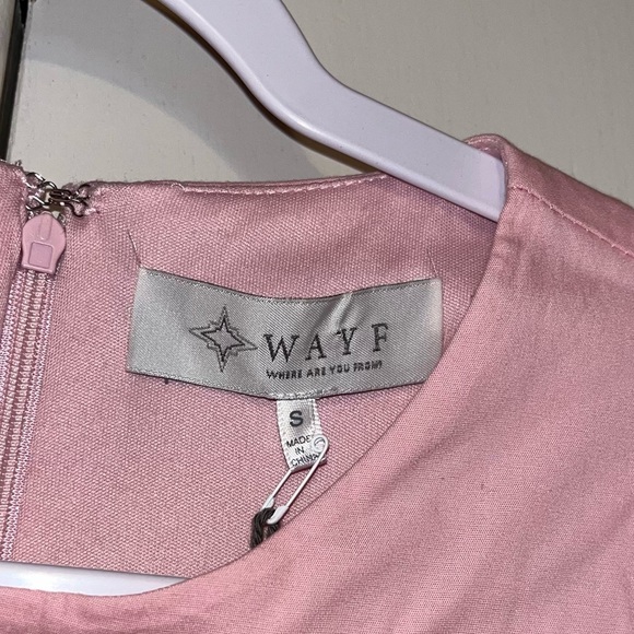 WAYF Short Puffy Sleeves Side Cut Outs Full Skirt Dress - Picture 15 of 16